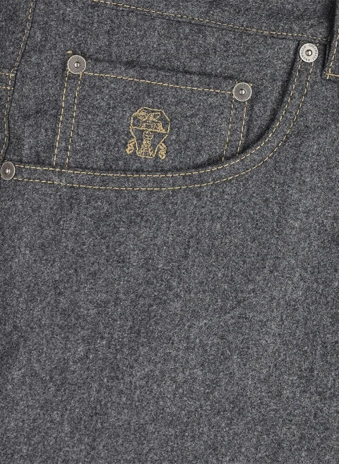 Панталон от фина вълна 'Classic silhouette' Brunello Cucinelli — снимка 4