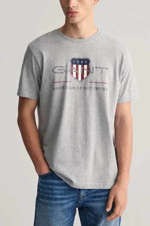 T-Shirt 3G2003199 G0093 grey melange — снимка 2