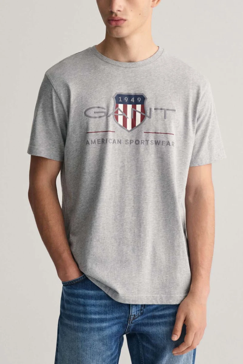 T-Shirt 3G2003199 G0093 grey melange — снимка 2