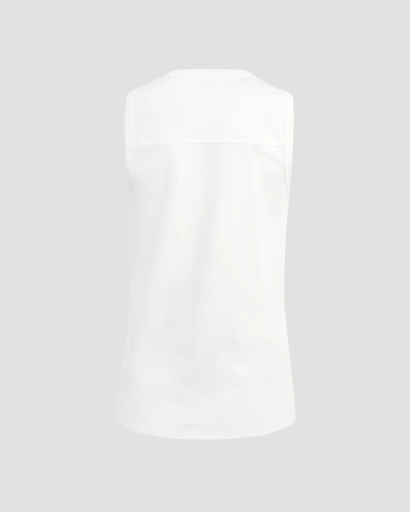 Tank Top with Buttons in White — снимка 3