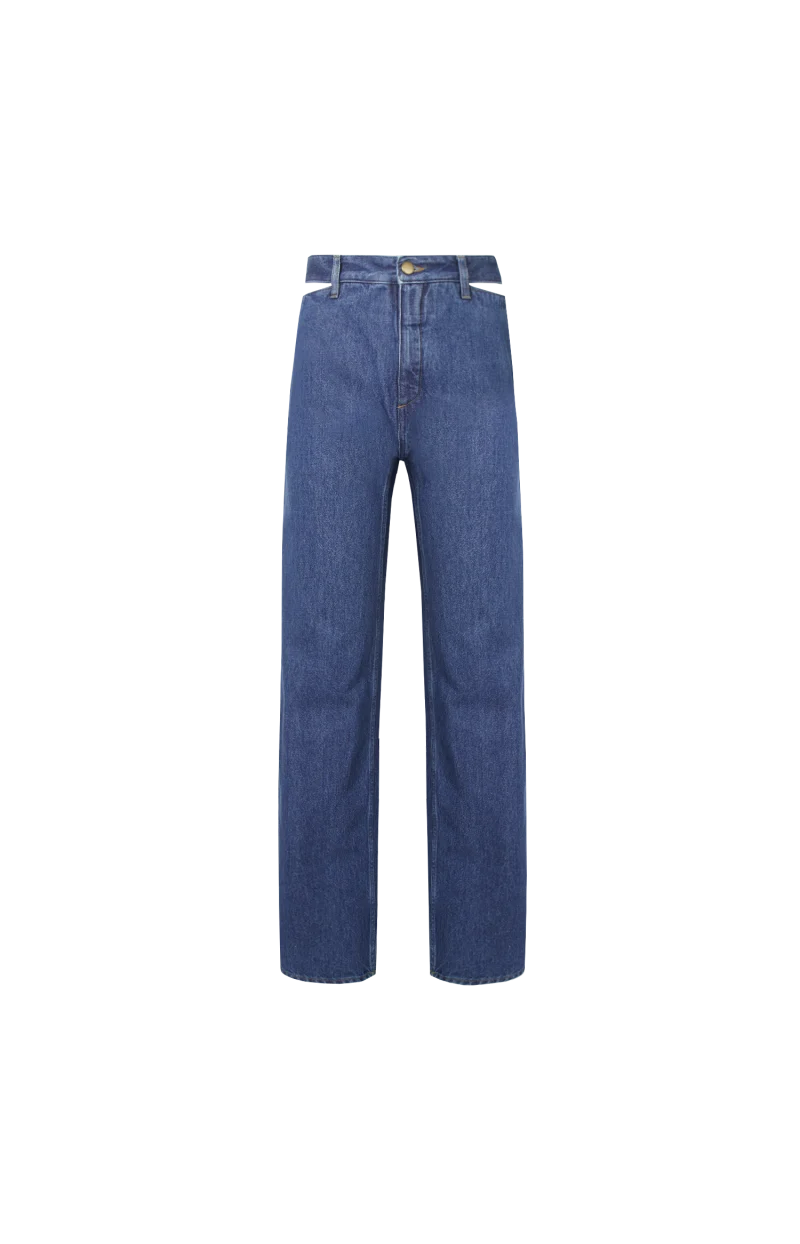 Denim Cut-Out Trousers