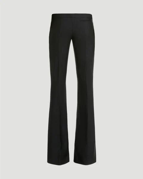 Low-Waisted Tailored Trousers in Black — снимка 3