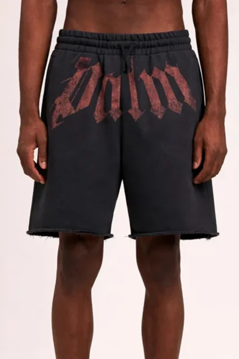 Бермуда Big Waist Logo PMCI02CS26FLE001 1028-black burgundy — снимка 2