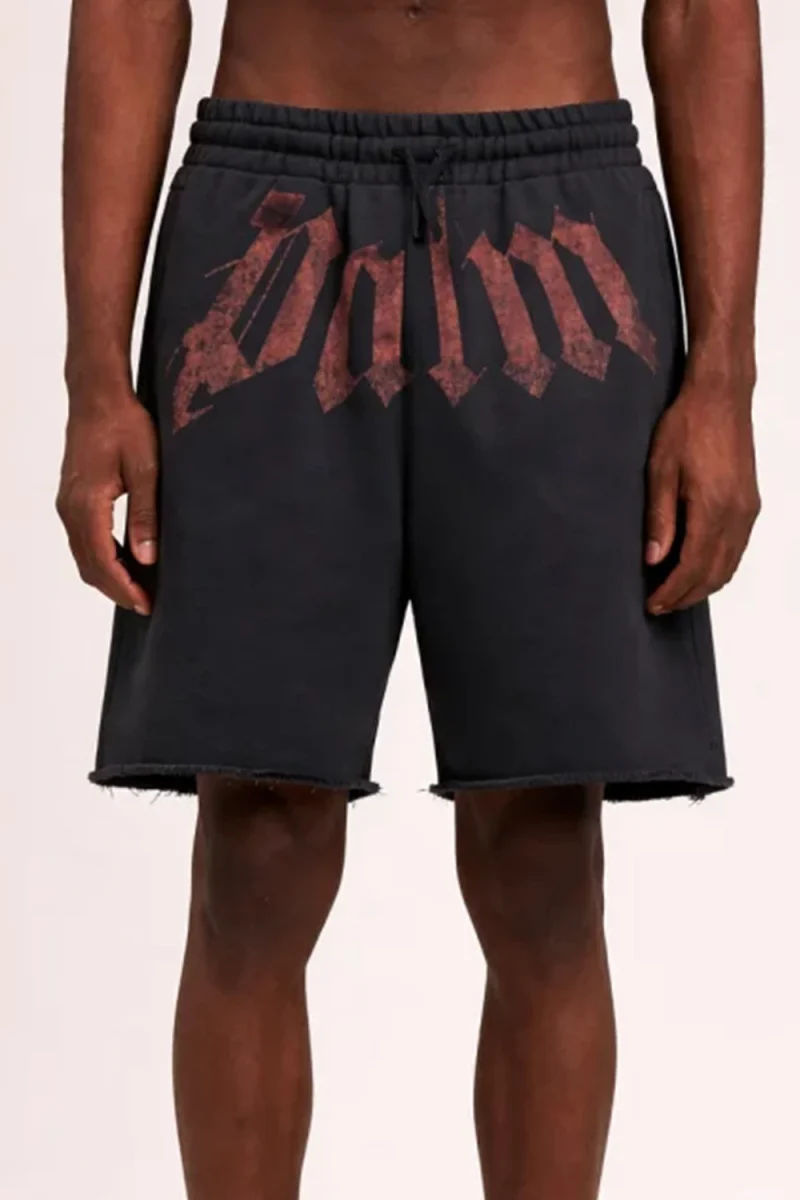 Бермуда Big Waist Logo PMCI02CS26FLE001 1028-black burgundy — снимка 2