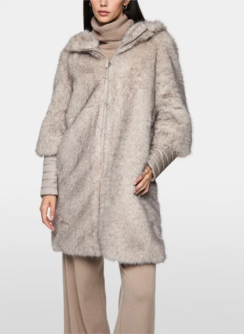 Палто с капитониран мотив 'Faux fur' Marc Cain Additions