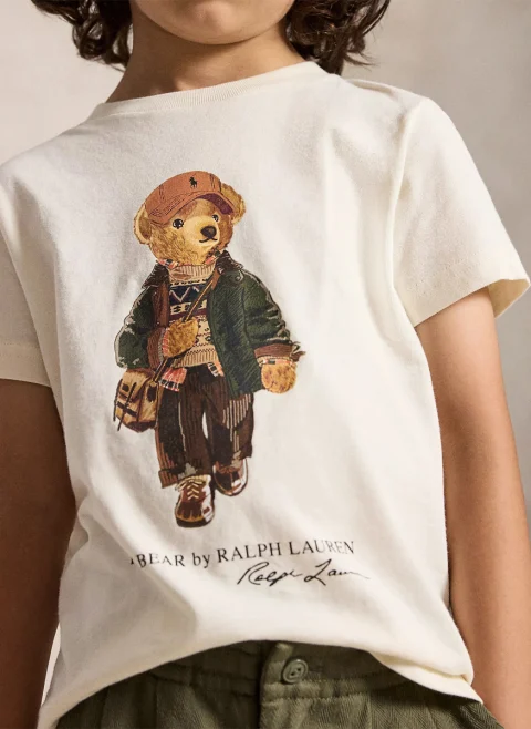 Тишърт с принт 'Polo Bear' Ralph Lauren Kids 2-7 — снимка 3