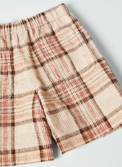 Кариран панталон от рипсено кадифе Brunello Cucinelli Kids 8-10 — снимка 2