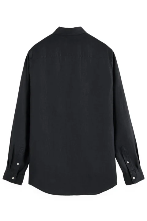 Риза Linen Ls Button-Down 179188 SC001 black — снимка 2