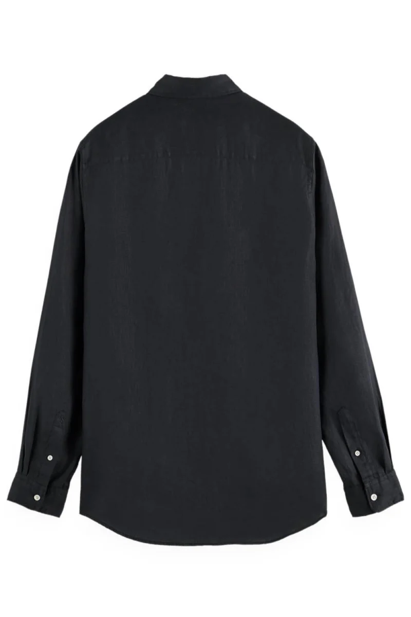 Риза Linen Ls Button-Down 179188 SC001 black — снимка 2