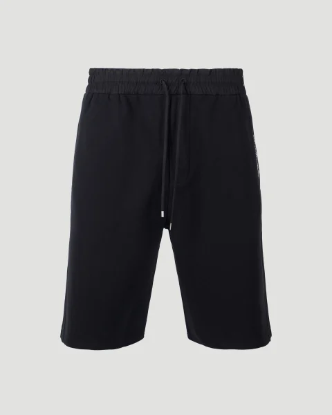 Logo Embroidery Cotton Shorts